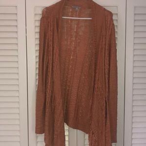 Cable knit drapey cardigan